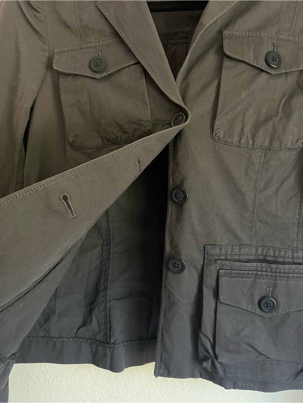 Theory Dark Gray Utility Blazer - Picture 4 of 5